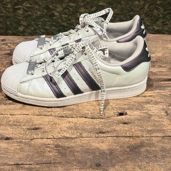 Adidas Superstar Sneaker Queen FV3396 Women’s Size 7.5 White Purple Rare - Picture 1 of 8